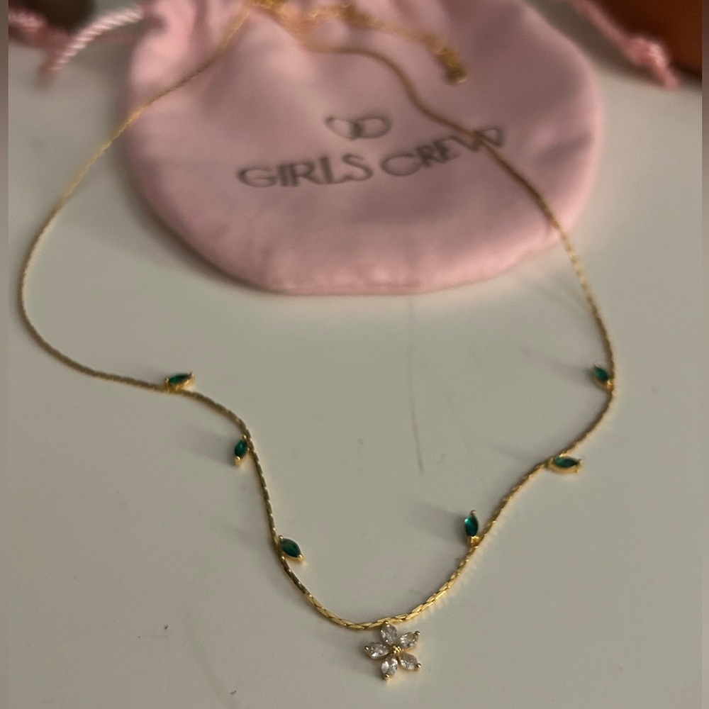 Girls crew gold plated necklace